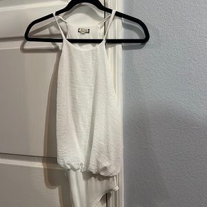 White Halter Bodysuit